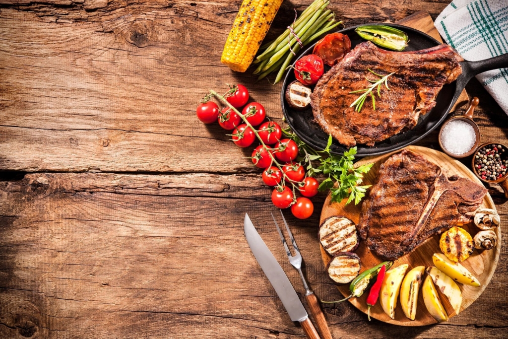 food on a wood table